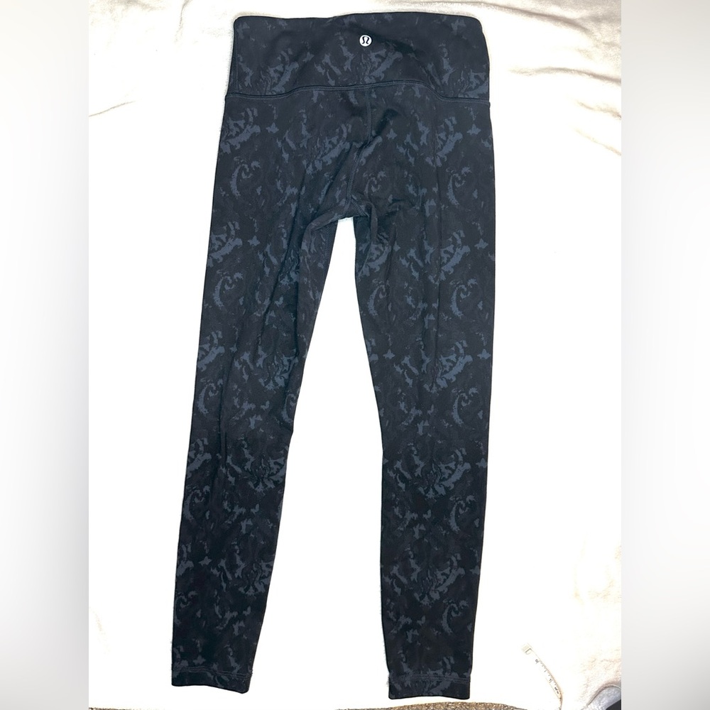 LULULEMON Wunder Under Inkwell Blue/Black Legging Pants 25” Inseam Women Size 4